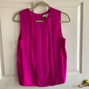 Robert Rodriguez NWOT silk chiffon, sleeveless blouse. Size 6.